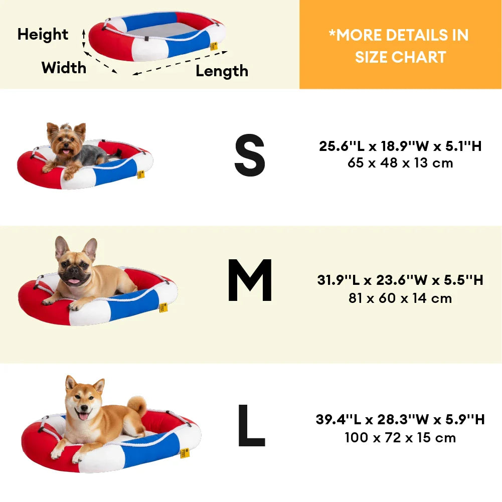 Summer Cooling Waterproof Boat-Shaped Pet Bed or Pillow – Chill Raft