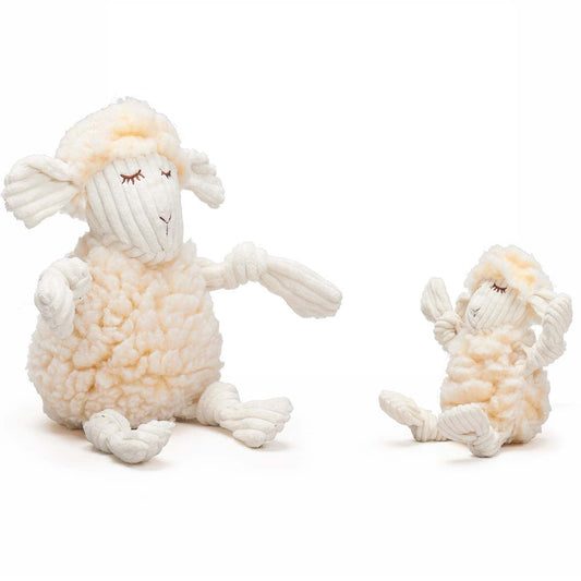 HuggleHounds Louise Lamb  Plush Dog Toy