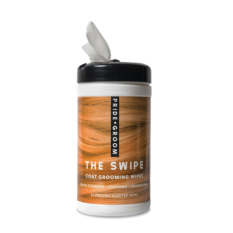 Pride + Groom THE SWIPE Wet Pet Wipes — Alcohol-Free, Hypoallergenic Cleansing Wipes for Dogs & Cats