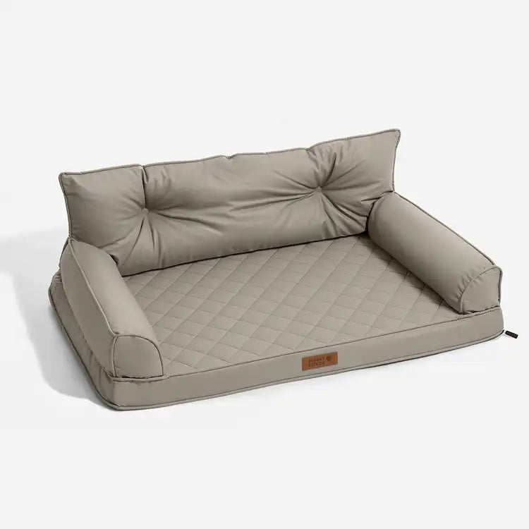 Luxe Faux Leather Foldable Orthopedic Large Dog Bed - CoreLounge
